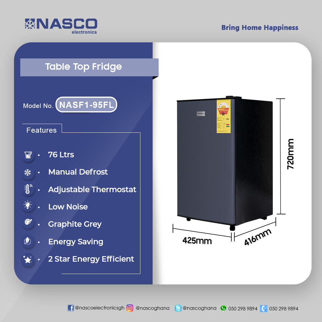 Nasco 76Ltrs Table Top Refrigerator - Image 2
