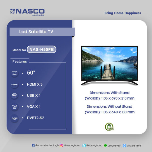 Nasco 50" LED Digital Satellite Television - Image 2