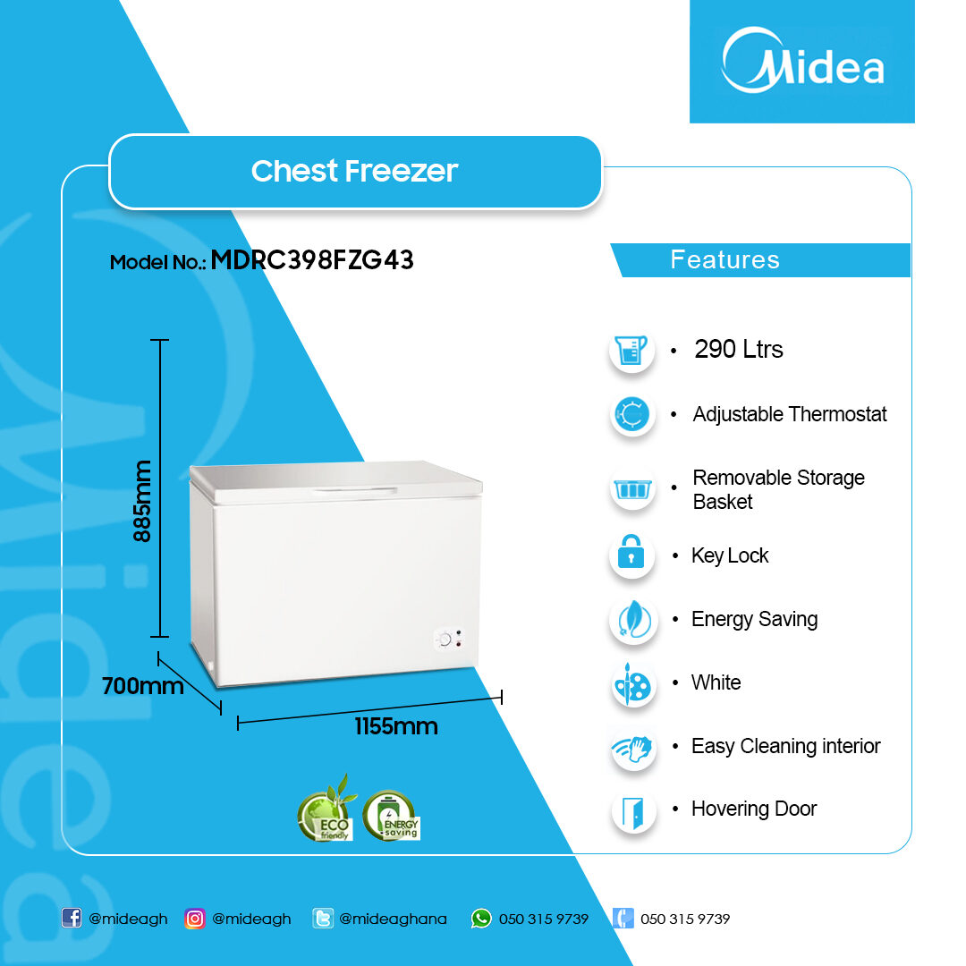 Midea 290Ltrs Chest Freezer - Image 2