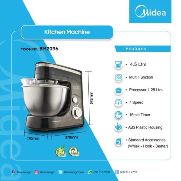 Midea 4.5 Ltr Kitchen Machine - Image 2