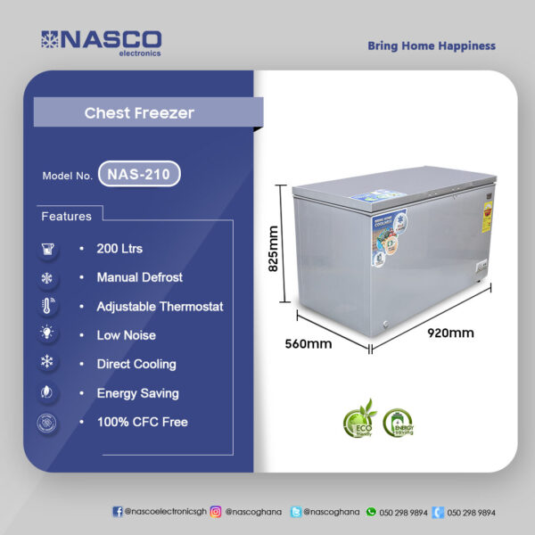 Nasco 200Ltrs Chest Freezer - Image 2