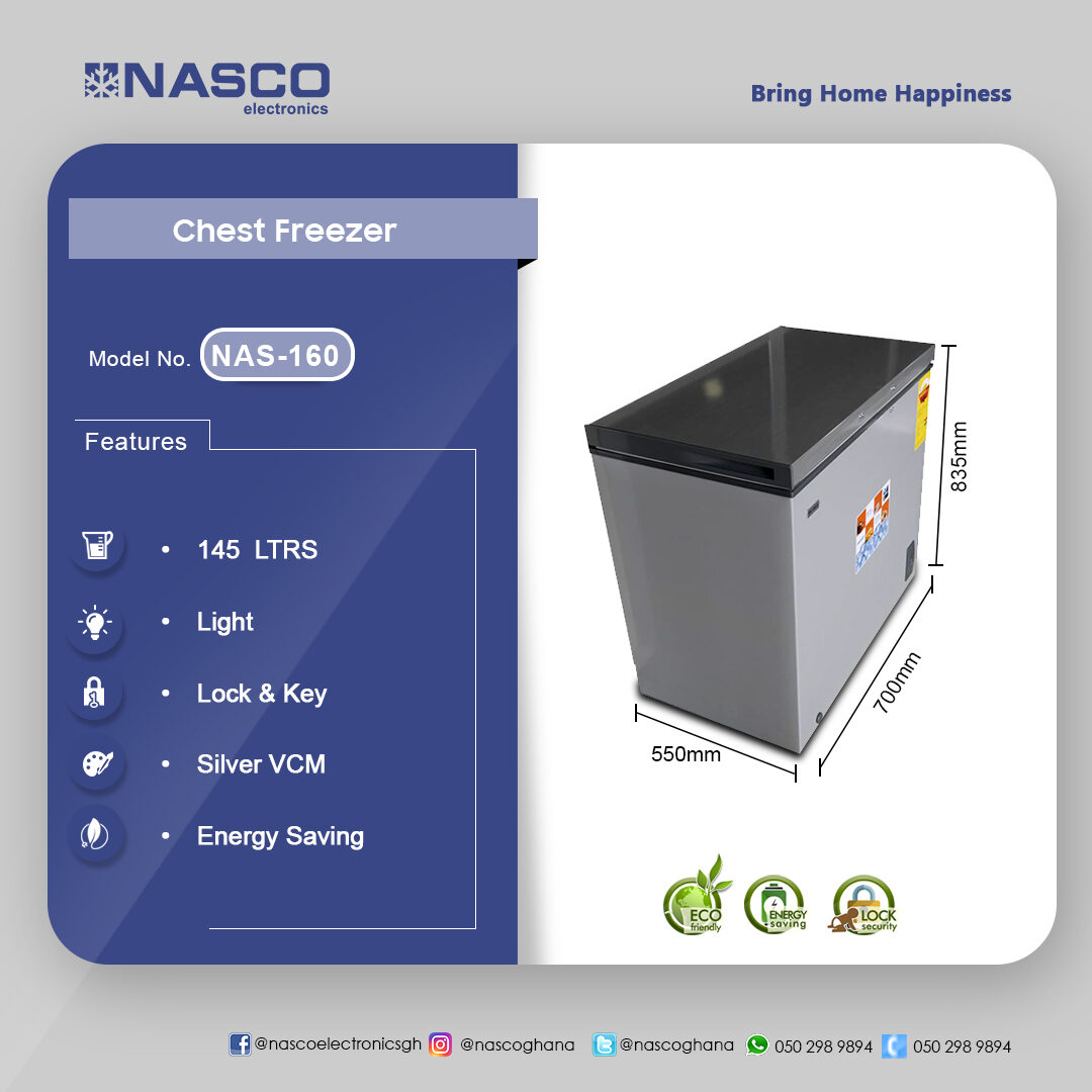 Nasco 145Ltrs Chest Freezer - Image 2