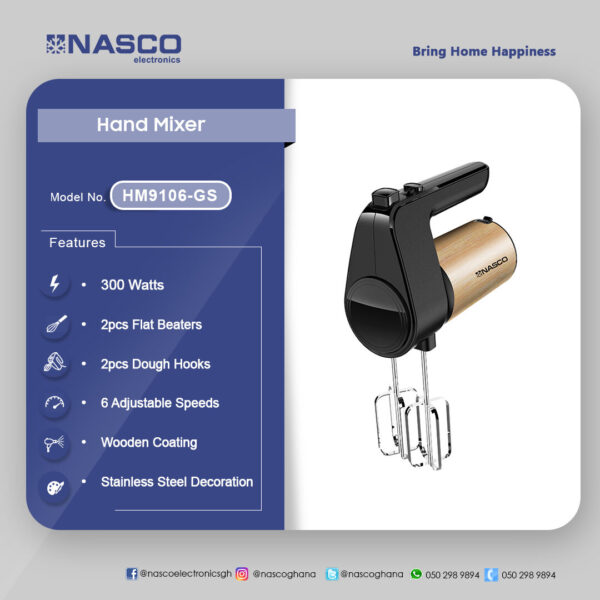 Nasco 300 Watts Hand Mixer - Image 2