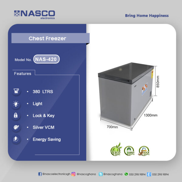 Nasco 380Ltrs Chest Freezer - Image 2