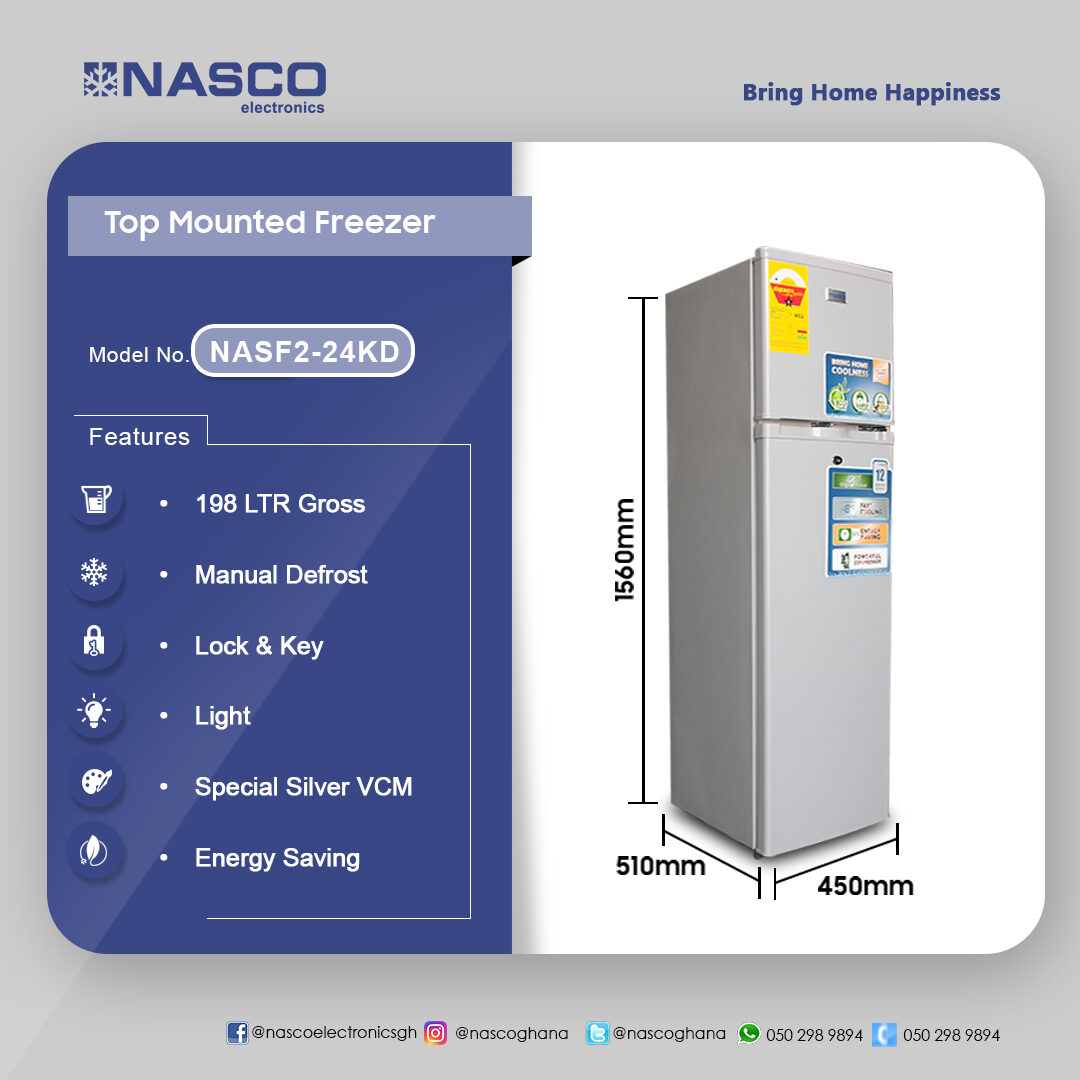 Nasco 198Ltrs Top Mount Refrigerator - Image 2