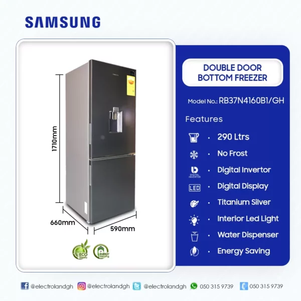 Samsung 290Ltrs Double Door Refrigerator - Image 2