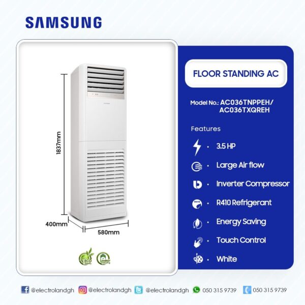 Samsung 3.5HP Floor Standing AC With R410 Gas - Image 2