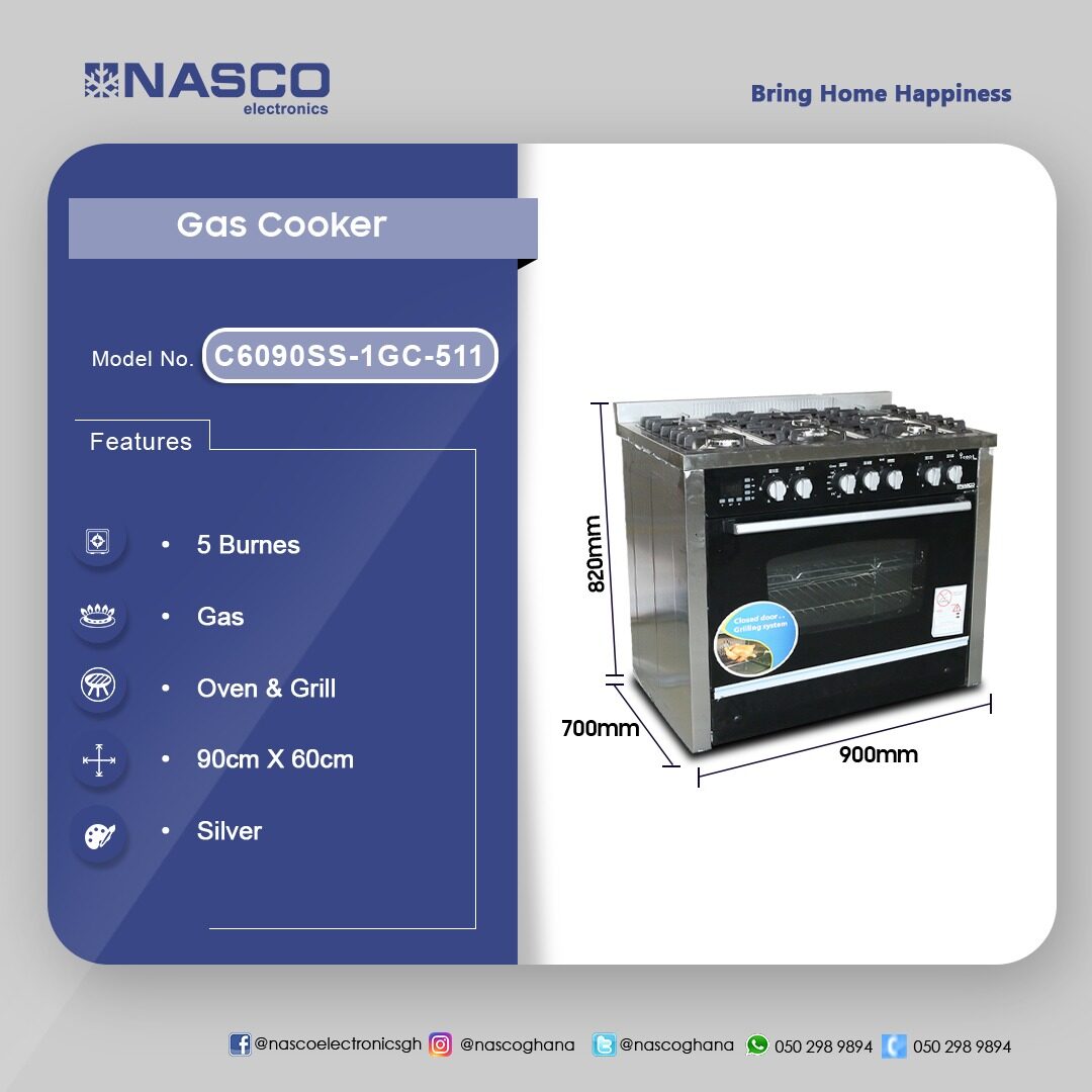 Nasco 5 Burner Ga Cooker With Oven - Image 2