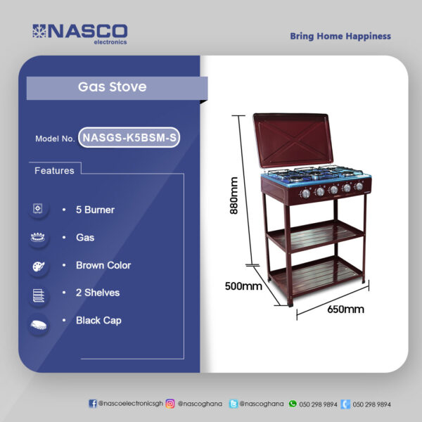 Nasco 5 Burner Ga Stove - Image 2