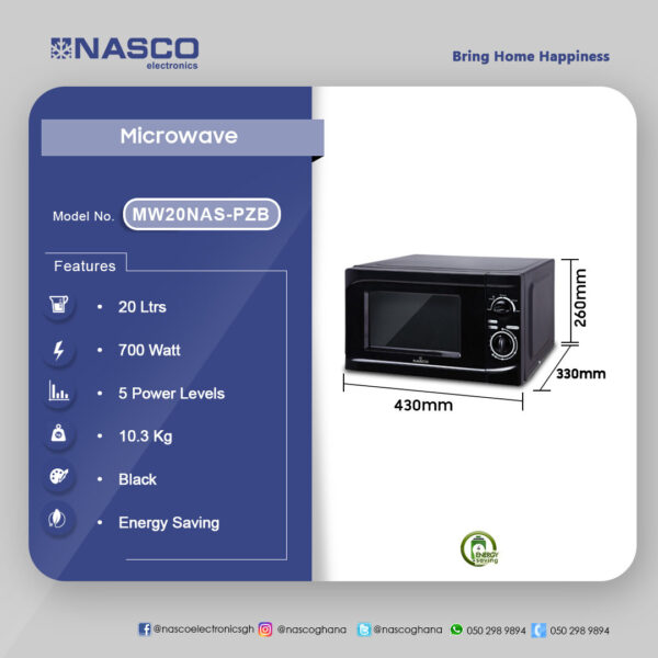 Nasco 20Ltr Solo Microwave - Image 2