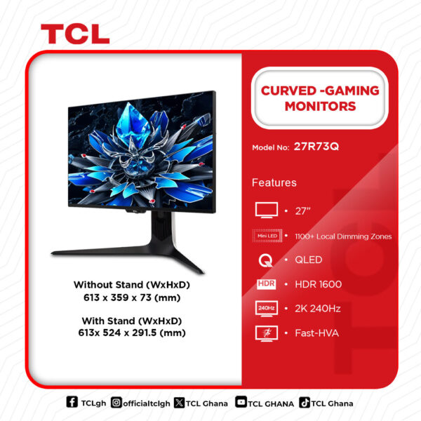 Tcl 27" Curved Gaming Monitors - Image 2