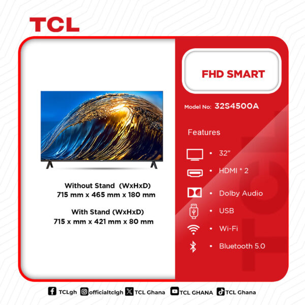 Tcl 32" FHD Smart Android Television - Image 2