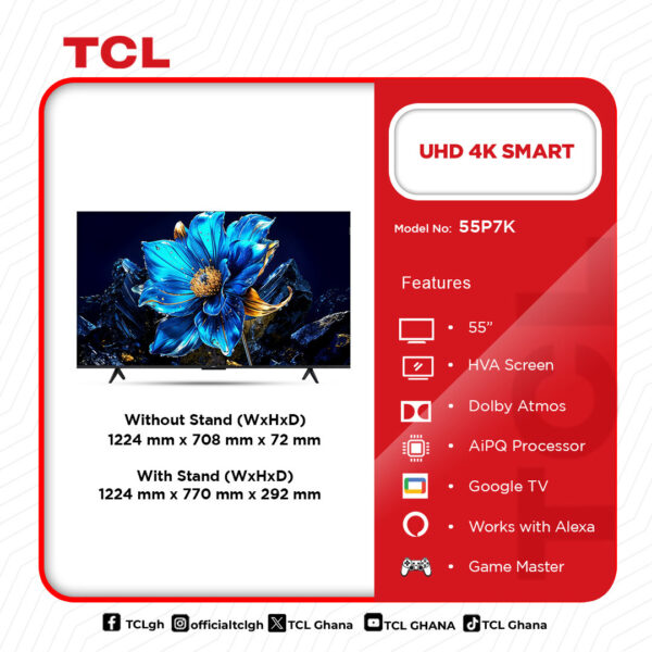 Tcl 55" QLED Pro 4K Smart Andriod Television - Image 2