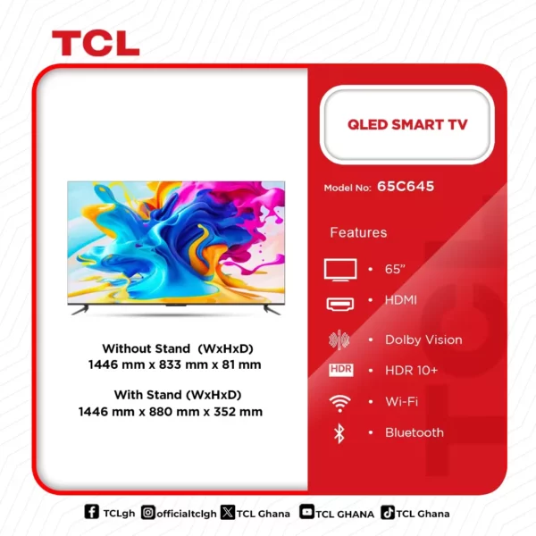 TCL QLED 4K Smart Android Tv 65'' - Image 2