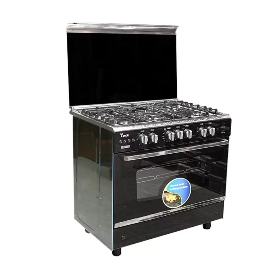 Nasco 5 Burner Gas Cooker Stainless Steel