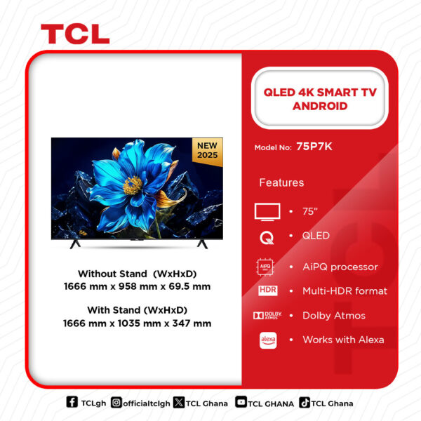 Tcl 75" QLED Pro 4K Smart Andriod Television - Image 2