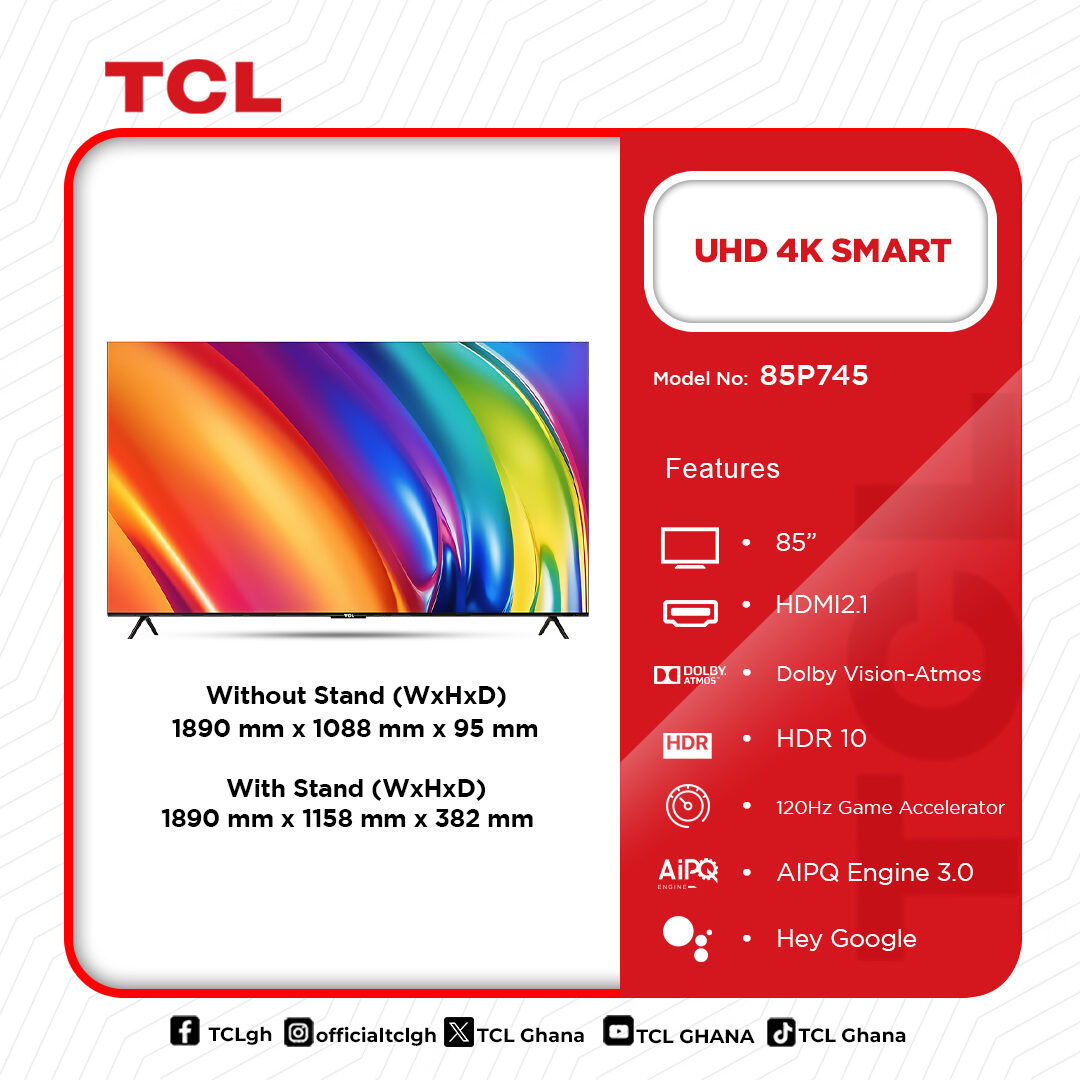 TCL 85" UHD 4K Smart Android Television - Image 2