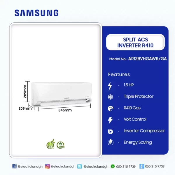 Samsung 1.5HP Split Inverter R410 Air Condition - Image 2