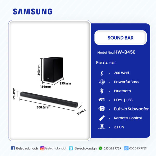 Samsung 3.1 Inch 200 Watt Soundbar - Image 2
