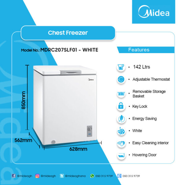 Midea 142Ltrs Chest Freezer - Image 2