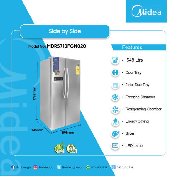 Midea 548 Ltr Side By Side - Image 2