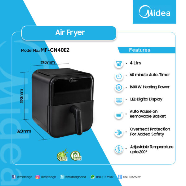 Midea 4Ltrs Air Fryer - Image 2