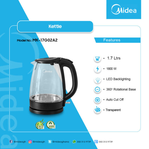Midea 1.7Ltrs Kettle - Image 2