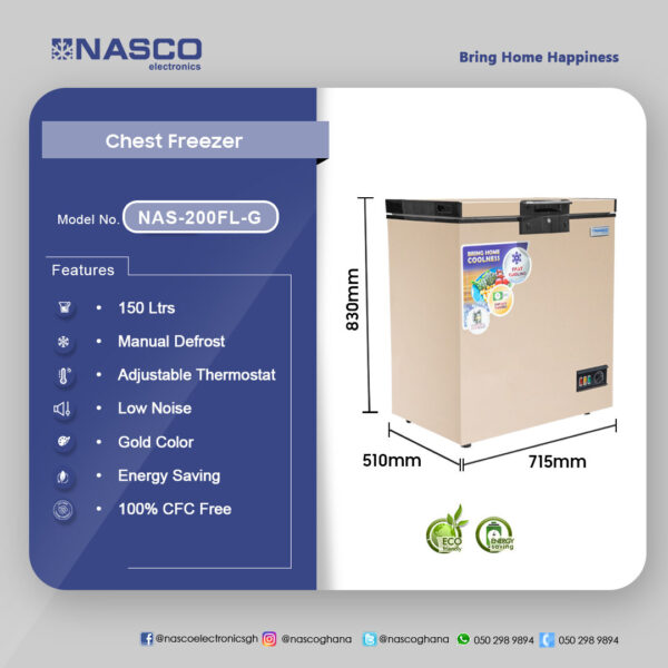 Nasco 150Ltrs Chest Freezer - Image 2