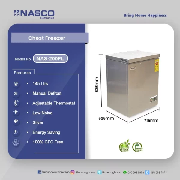 Nasco 150Ltrs Chest Freezer - Image 2