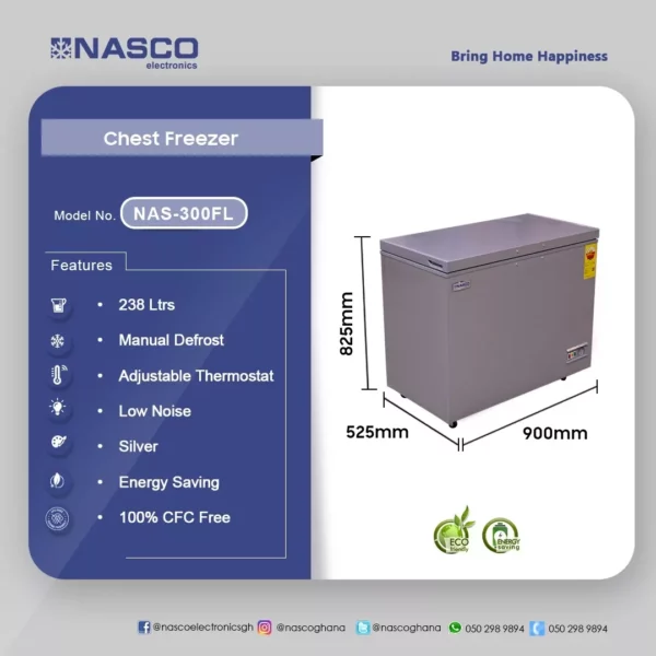 Nasco 238 Ltrs Chest Freezer - Image 2