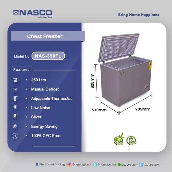 Nasco 25O Ltrs Chest Freezer - Image 2