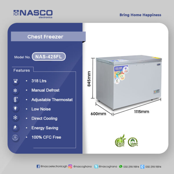 Nasco 318 Ltrs Chest Freezer - Image 2