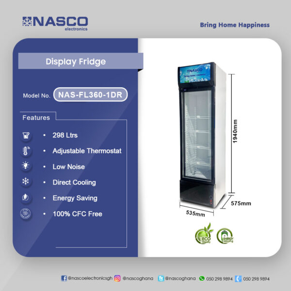 Nasco 298 Ltrs Display Fridge - Image 2