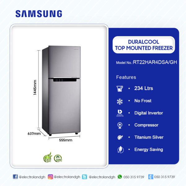 Samsung 234Ltrs Duracool Top Mounted Freezer - Image 2