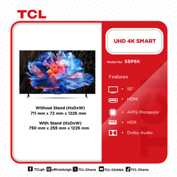 Tcl 55" UHD 4K Smart Andriod Television - Image 2