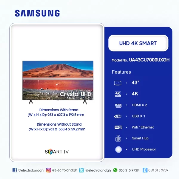 Samsung UHD Smart 4K 43 Inch LED FHD Smart Television - Image 2