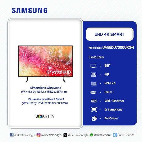 Samsung 55 Crystal UHD 4K Smart Tv - Image 2