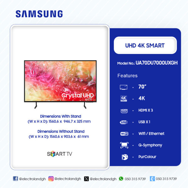 Samsung 70" 4K UHD Smart Television - Image 2