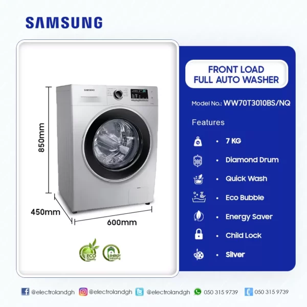 Samsung 7KG Front Load Full Auto Washing Machine - Image 2