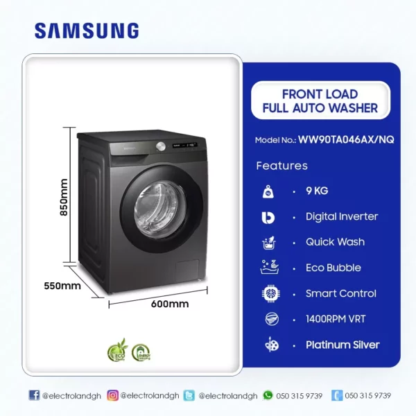Samsung 9KG Front Load Full Auto Washing Machine - Image 2
