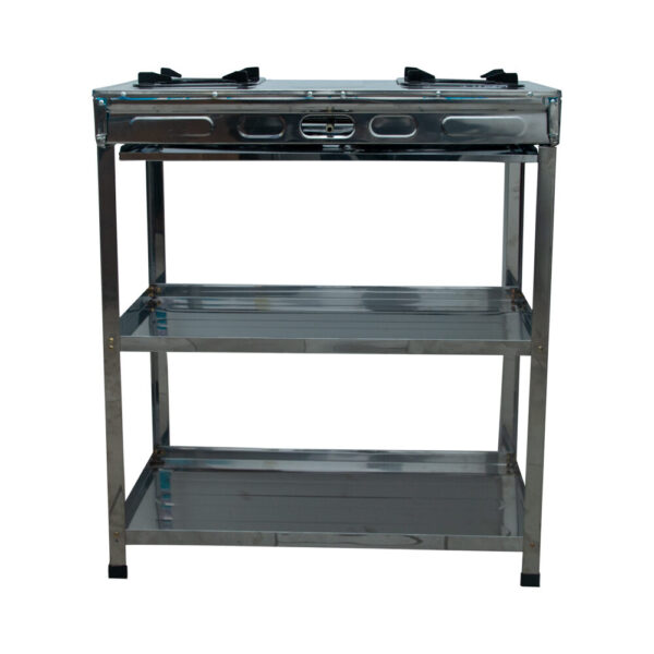 Nasco 2 Burner Gas Stove Silver - Image 5