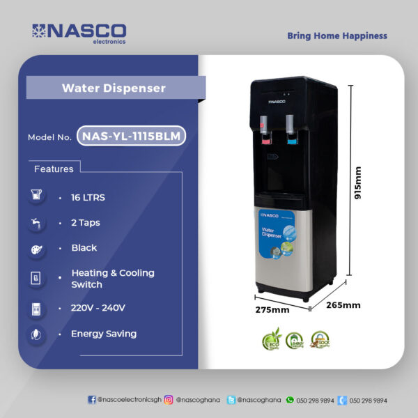 Nasco 16Ltrs 2Taps Water Dispenser - Image 2