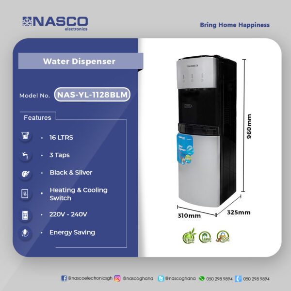 Nasco 16Ltrs 3Taps Water Dispenser - Image 2