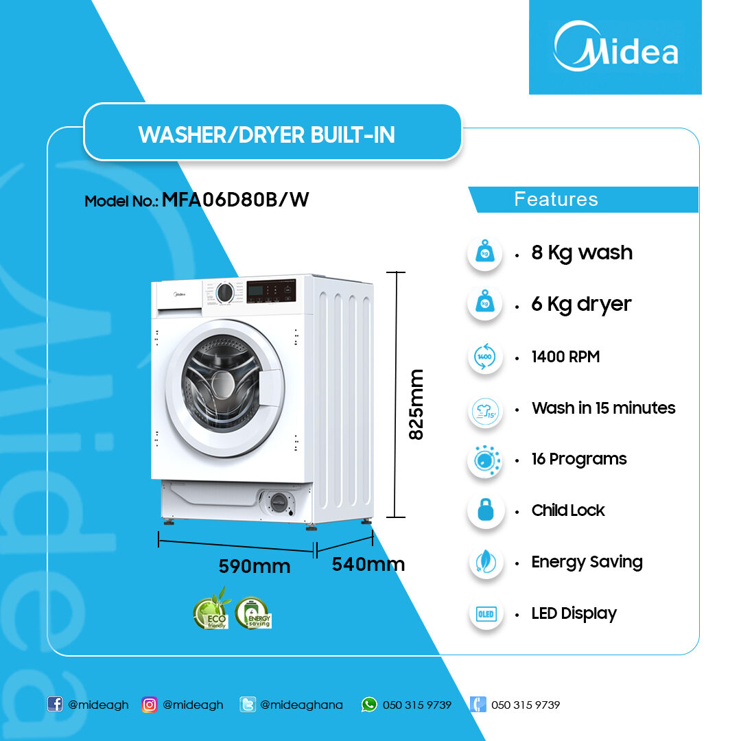 Midea Washer & Dryer Washing Machine - Image 2