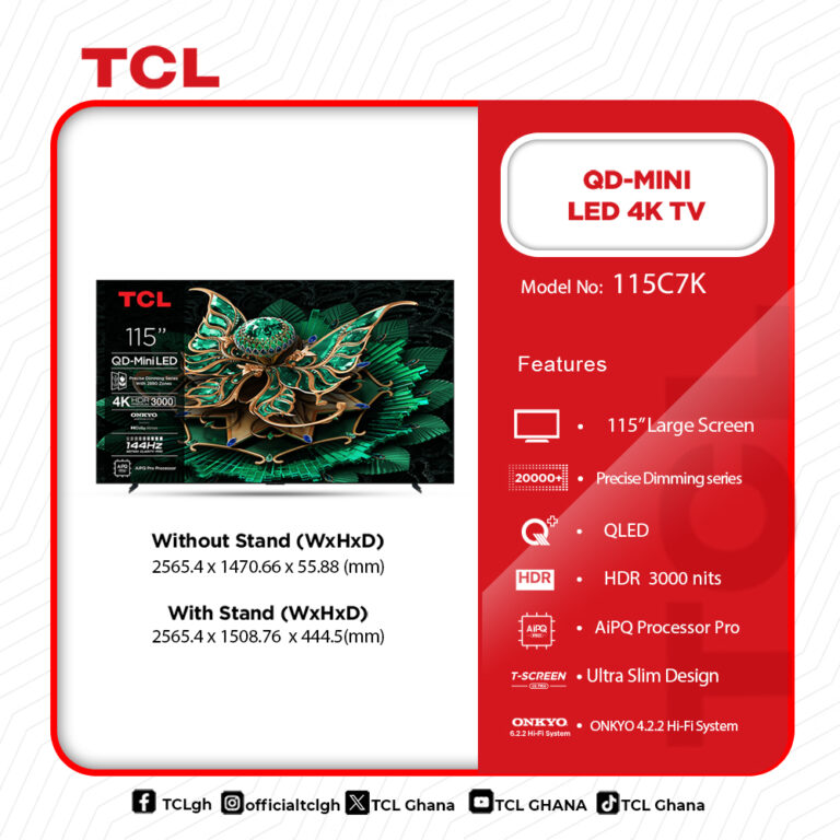 TCL 115" Qd Mini LED 4K Television
